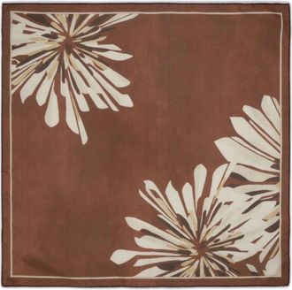 Brunello Cucinelli Foulard in Seta Stampata - unisex - Accessoires - Rood - Maat: ONE Size Zijde