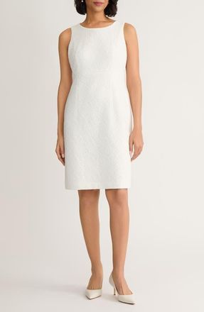 Kasper Empire Waist Lace Sheath Dress in Lily White at Nordstrom, Size 16P