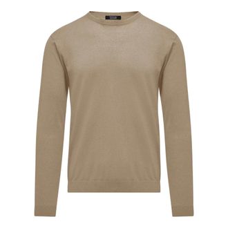 Bomboogie Su&eacute;ter de cuello redondo de lino y algod&oacute;n - Knitwear - Hombre - Beige - 3XL