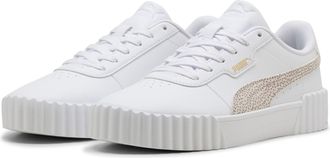 Puma Sneaker PUMA CARINA 3.0 TOPCAT, Damen, Gr. 37,5, puma wei&szlig;, frosted ivory, Synthetik, animal-print, Schuhe Sneaker