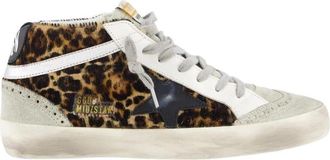 Golden Goose Mid Star Horsy Sneaker - Dames - Sneakers - Beige - 36 EU - Katoen - Schoenen