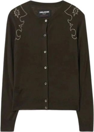 Zadig&Voltaire Cardigan Missya West Strass - - Knitwear - Donna - Marrone - S