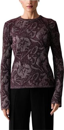 Liu Jo Round-neck Truien - Dames - Ronde hals truien - Paars - XL - Truien & Vesten