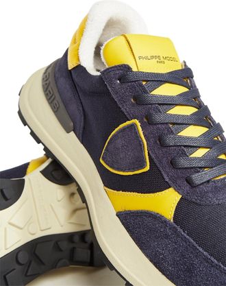 Philippe Model Womens Sneaker Blue Leather Suede