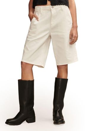 Lucky Brand Loose Fit Denim Bermuda Shorts in White Lies Wash at Nordstrom, Size 27