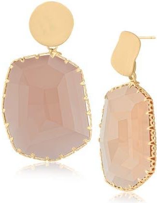 Jardin Faceted Glass Drop Earrings in Brown/Gold at Nordstrom Rack
