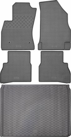 OEM Juego De Alfombrillas De Goma Para Fiat Doblo Van (2010-06.2022) + Alfombrilla Para Maletero