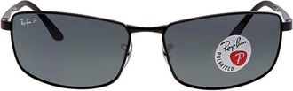Ray-Ban Ray Ban Polarized Grey Gradient Rectangular Mens Sunglasses RB3498 006/81 64