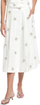 SIMKHAI Novanna Pleated Midi Skirt