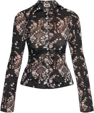 Avavav Top met lange mouwen - Dames - Overhemden - Zwart - XS - Overhemden