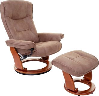 Hhg Hhg - Mca Sill&oacute;n Relax Hamilton, Taburete Sill&oacute;n Tv, Tela/textil 130kg Cargable, Marr&oacute;n Antiguo, Color Miel