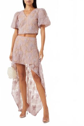 Elliatt Indira Puff Sleeves Top In Musk Pink