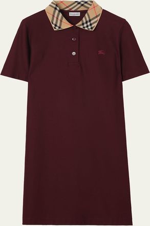 Burberry Check Collar Cotton Polo Mini Dress