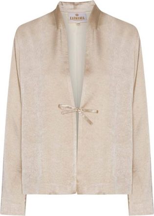 Karmamia Womens Kaia Jacket In Antique White Rich Satin