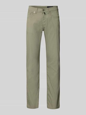 Pierre Cardin Regular Fit Hose mit Label-Detail Modell Lyon in Oliv, Gr&ouml;&szlig;e 31/32
