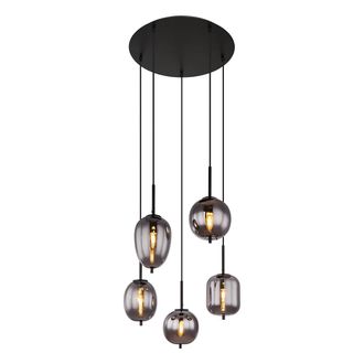 Globo Lighting L&aacute;mpara Colgante - Blacky - Negro - Vidrio Vidrio Ahumado - Globo