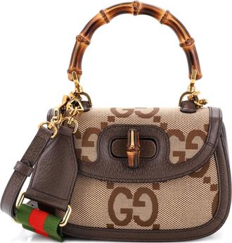 Gucci Borsa a tracolla Bamboo 1947 - Marrone