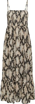 Only Lange, bedrukte jurk, met smalle bandjes