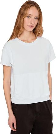 Mod-o-doc Short Sleeve Boxy Oversized Sweatshirt Womens Sweatshirt White : MD (US 8-10), Cotton/Spandex