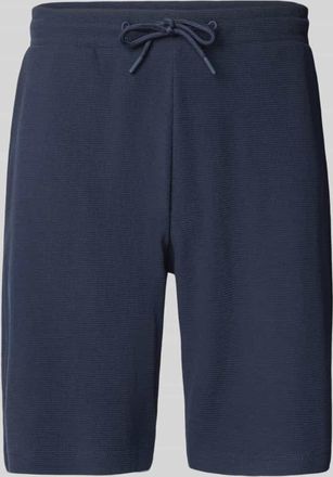 Christian Berg Shorts mit Strukturmuster und elastischem Bund in Marine, Größe XXL