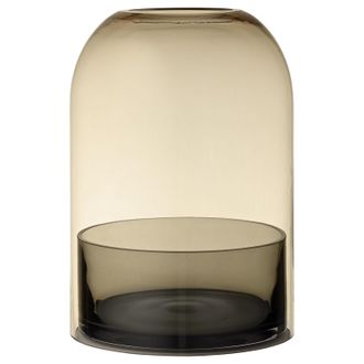 AYTM Design Windlicht tota aus Glas - Black & Amber