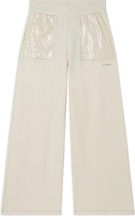 Freddy Pantaloni Wide leg con paillettes in French Terry Modal