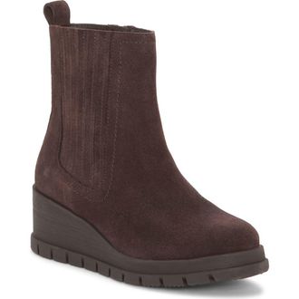 Lucky Brand Sondruh Platform Wedge Bootie in Chocolate at Nordstrom Rack, Size 9.5