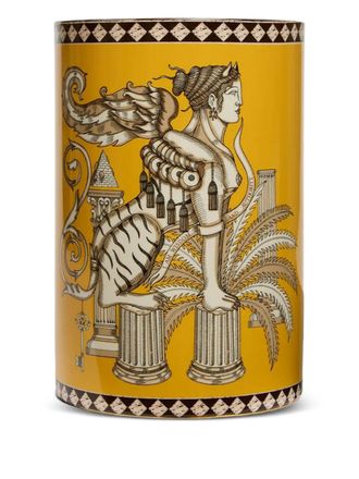 La DoubleJ Sphynx pillar vase - unisex - Porcelain - One Size - Yellow