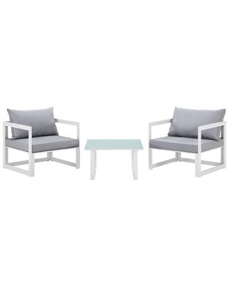 ModWay Fortuna 3Pc Outdoor Patio Aluminum Sectional Sofa Set