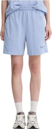 Sporty & Rich Mujer, Pantalones cortos, Azul, Talla: L