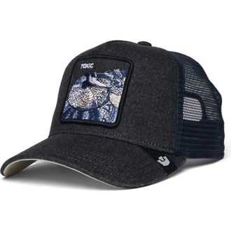 Goorin Brothers Toxic Snake Patch Denim Snapback Trucker Hat at Nordstrom
