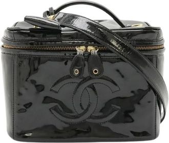 Chanel Pre-owned Shoulder Bags, female, Black, Size: ONE SIZE Pre-owned Patent Leather 2way Bag