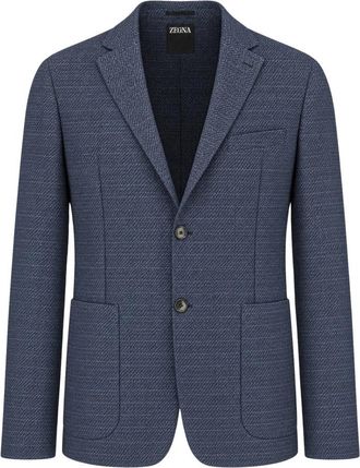 Ermenegildo Zegna Blazer - Heren - Blazers - Blauw - 2XL - Jassen