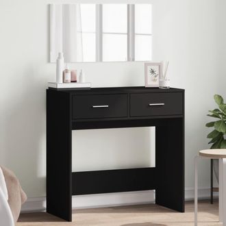 vidaXL Tocador Con Espejo Negro 80x39x80 Cm Vidaxl