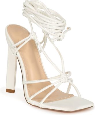 DDK Womens Strappy Heel In White