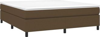 vidaXL Cama Sin Colch&oacute;n De Tela Marr&oacute;n Oscuro 180x200 Cm Vidaxl