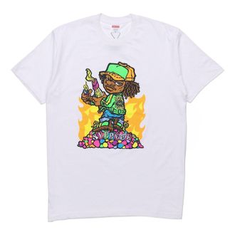 SUPREME SS19 Molotov Kids Tee White Little Boy Short Sleeve Unisex SUP-SS19-721