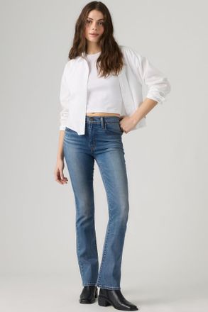 Levi's Vaqueros Bootcut 725 de tiro alto - Mujer - 28X30 - Lavado medio / Finder Keeper Clean Hem