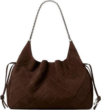 Tory Burch Large Fleming Suede Tote in Dark Cocoa at Nordstrom
