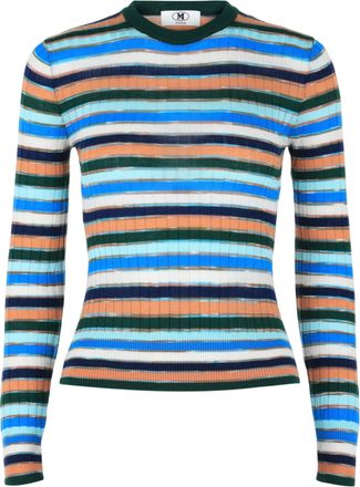 M Missoni Striped Crewneck Sweater
