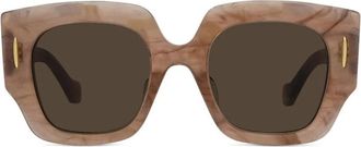 Loewe Gafas de sol geom&eacute;tricas Anagram - Accessories - Mujer - Marr&oacute;n - ONE SIZE