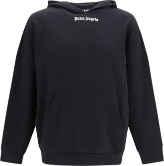 Palm Angels Black Classic Logo Oversized Hoodie