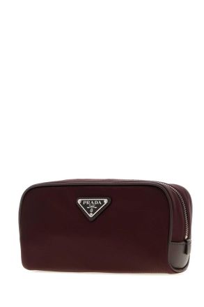 Prada Mens Aubergine Fabric Beauty Case Bordeaux Perfumes
