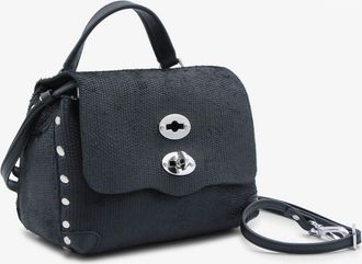 Zanellato Black Leather Postina Cbi Top Handle Bag