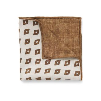 BOSS Printed pocket square in silk