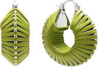 Eye Candy Los Angeles Alice Statement Hoop Earrings in Green at Nordstrom Rack