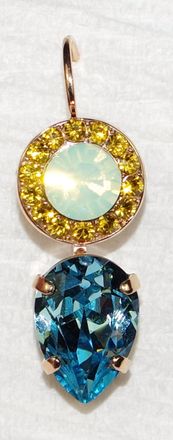 Mariana Womens Forget Me Not Earrings In Amber/ Pacific Opal/ Blue