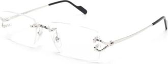 Cartier Glasses, male, Gray, Size: 56 MM C D&eacute;cor Optical Frame