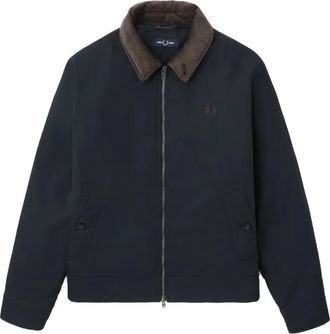 Fred Perry Jack met ribfluwelen kraag - Blauw