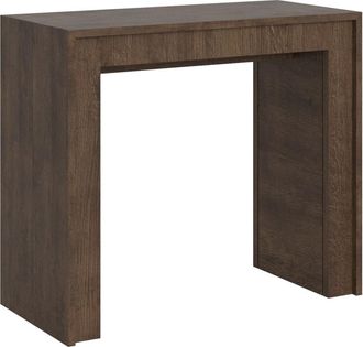 Itamoby Consola extensible 90x42/198 cm efecto madera nogal